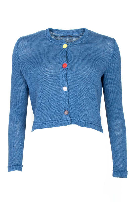 Grizas Blue Linen 6919 Cardigan