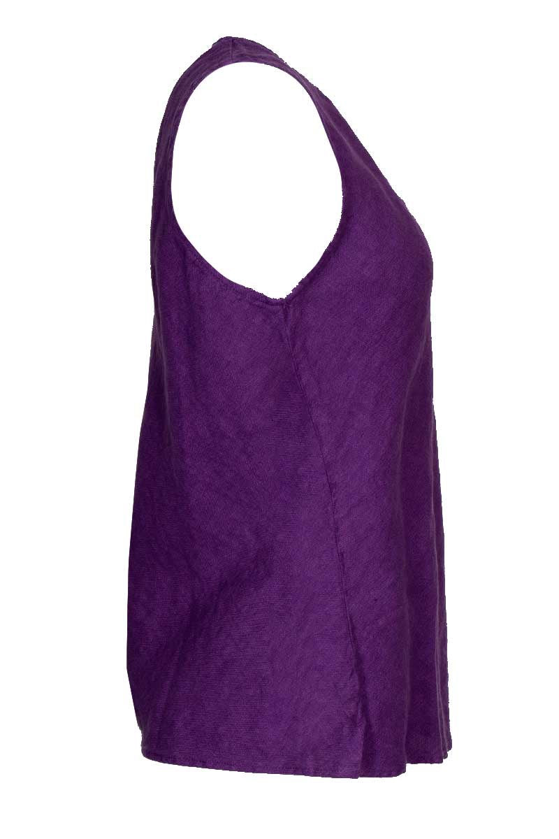 Cut Loose V-Neck Bias Tank Damson
