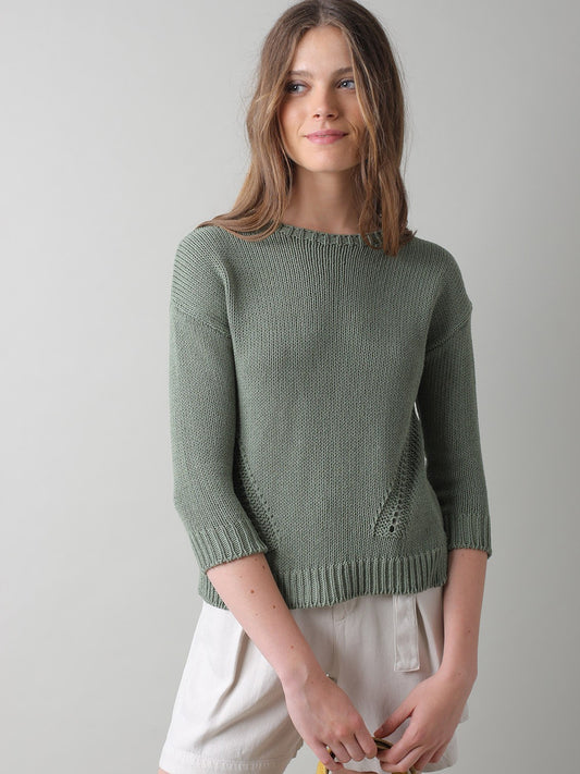 Indi & Cold Recycled Fibred Sweater Khaki