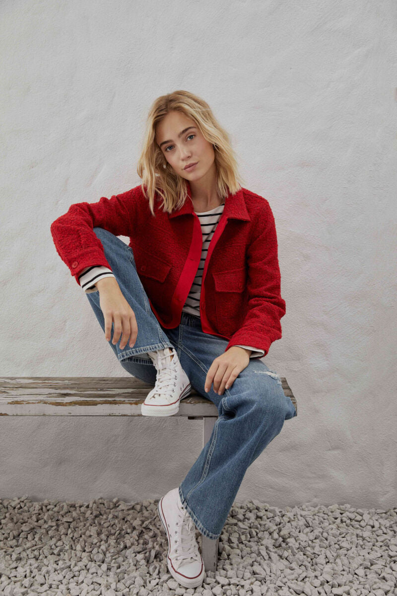 Smith & Soul Boucle Jacket Sugar Red Red