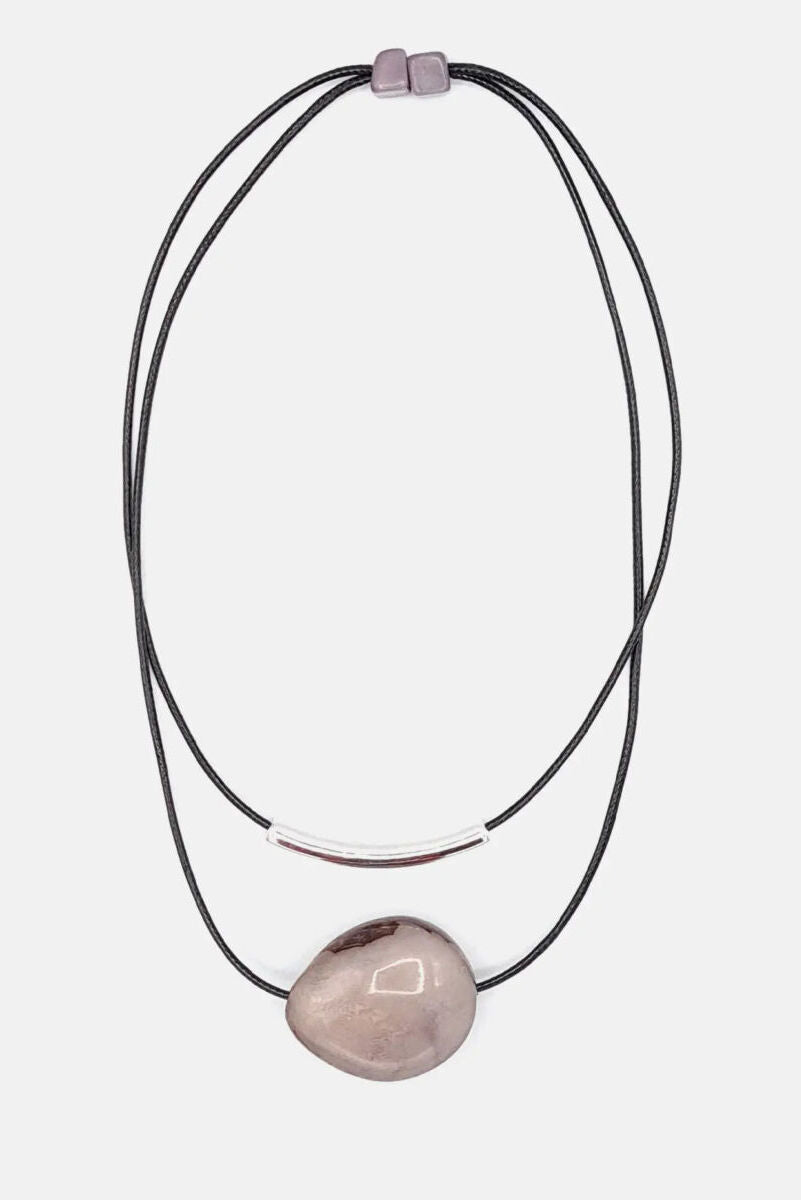 Pretty Pink Jewellery Barra Seed Necklace Grey