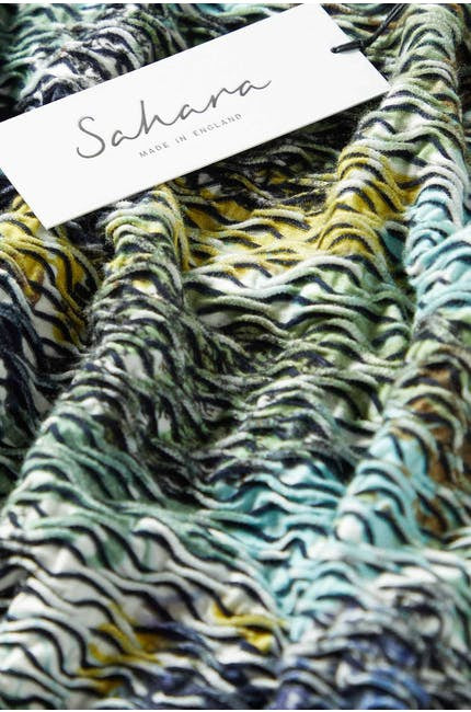 Sahara Ripple Jersey Funnel Neck Top Multi