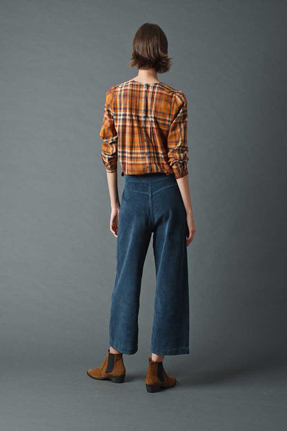 Indi & Cold Corduroy Cropped Trousers Acero