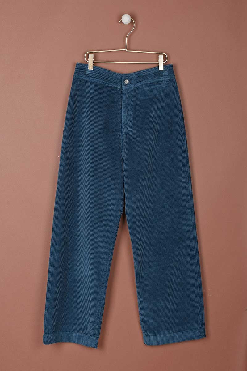 Indi & Cold Corduroy Cropped Trousers Acero