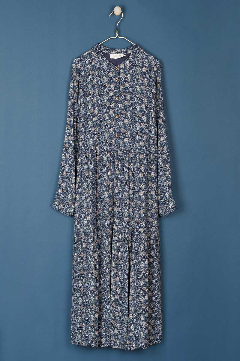 Indi & Cold Abbie Midi Dress Indigo
