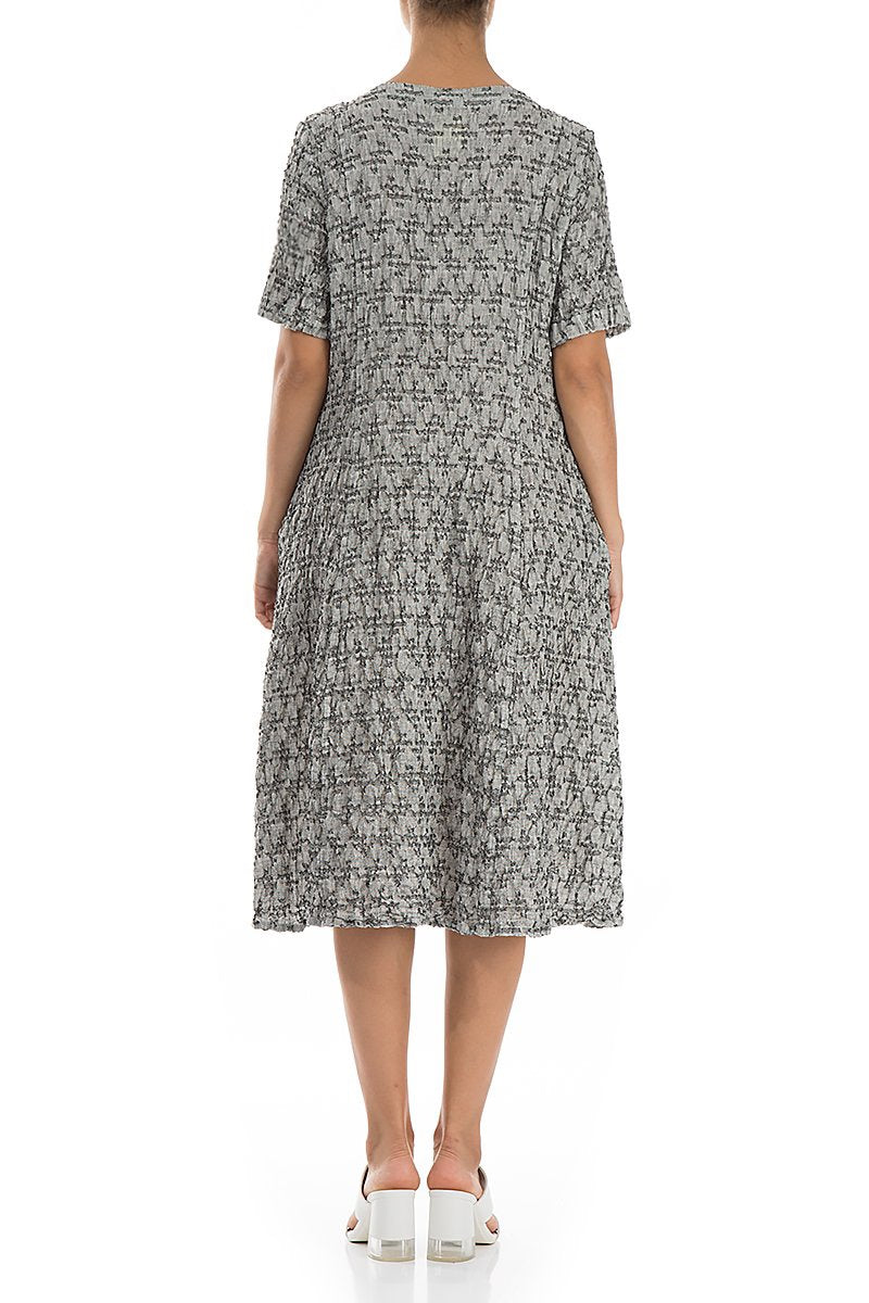 Grizas Grey Textured Linen 91505 Dress