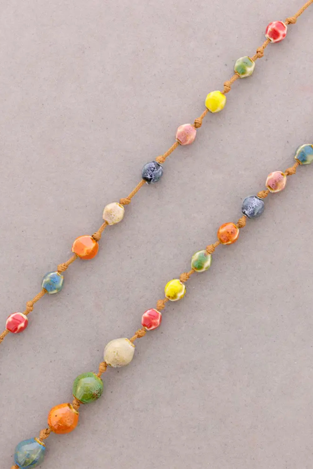 Dot Bead Ceramic Long Necklace