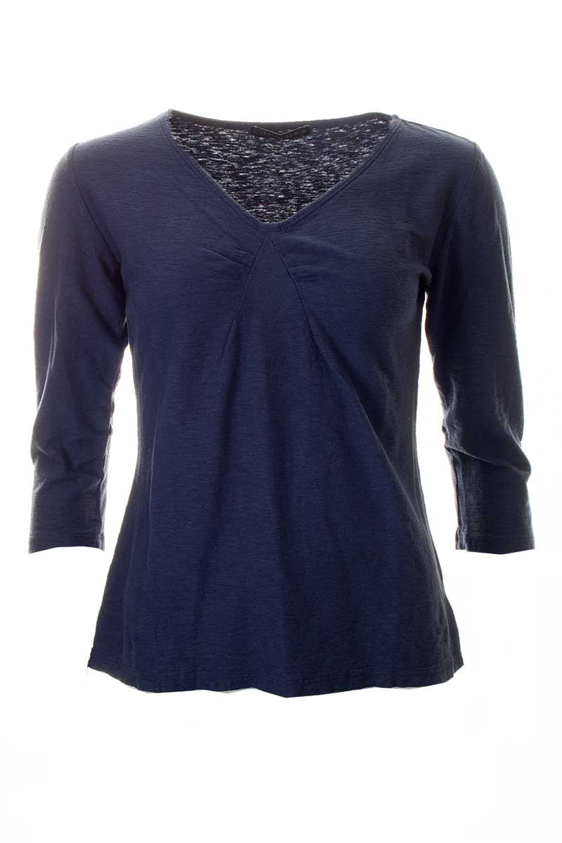 Cut Loose 3/4 Sleeve Tuck Front Top Night