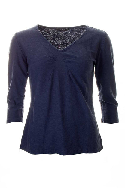 Cut Loose 3/4 Sleeve Tuck Front Top Night