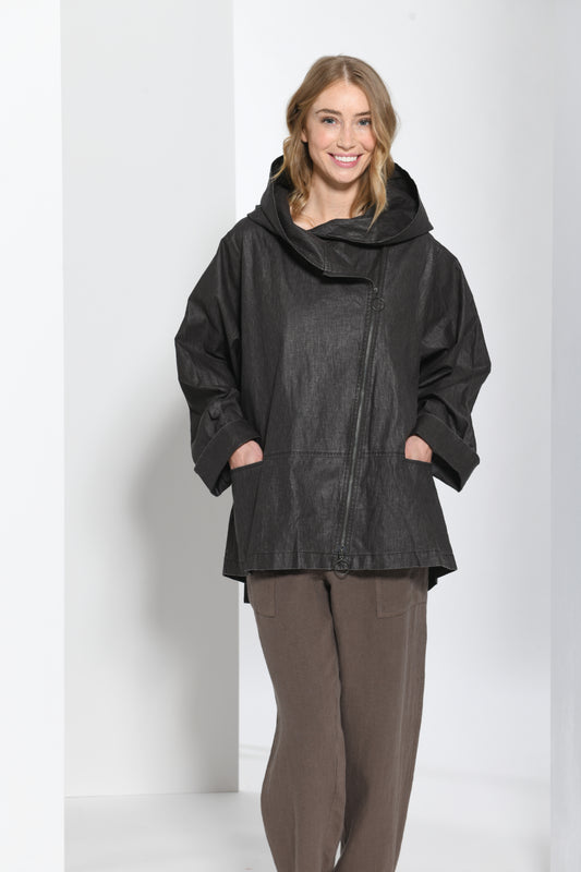 Diagonal Zip Coat