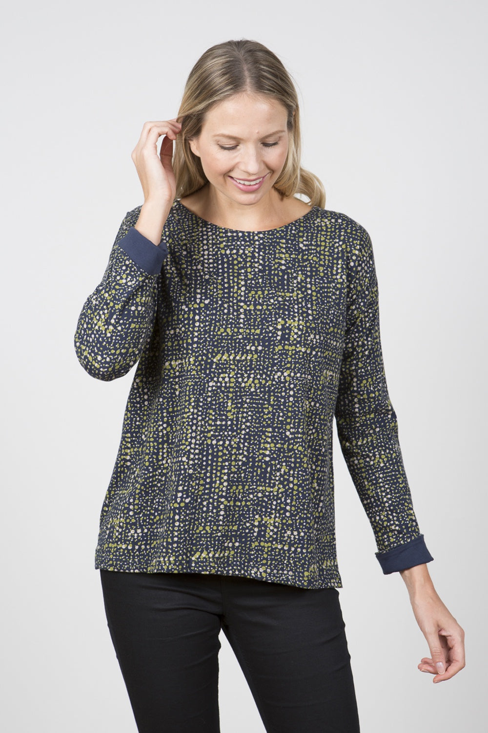 Lily and Me Saturday Tee Dots Navy