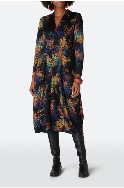 Sahara Colourful Spot Jersey Dress Black