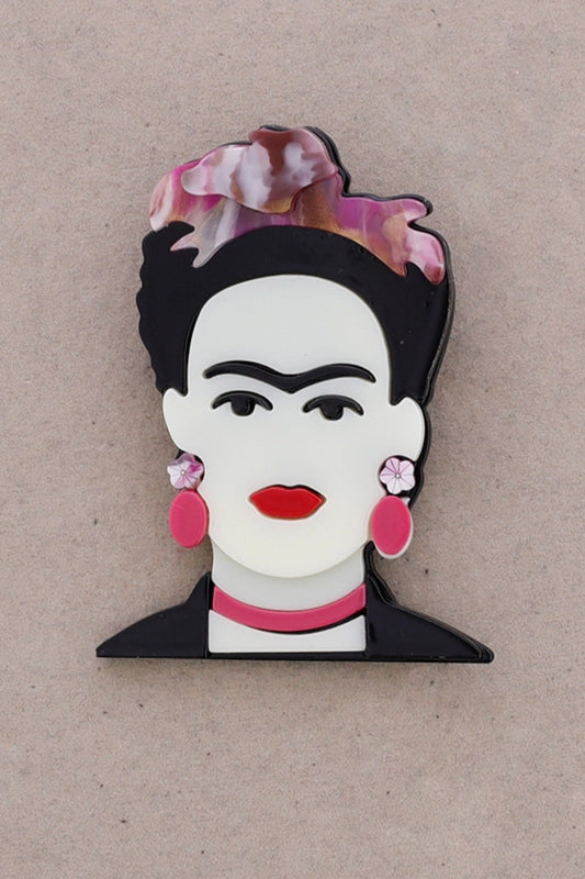 Frida Face Brooch