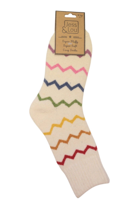 Zig Zag Cosy Socks