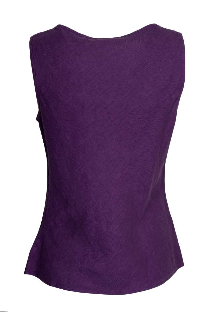 Cut Loose V-Neck Bias Tank Damson
