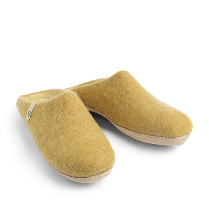 Egos Shoes Merino Wool Slipper Mustard