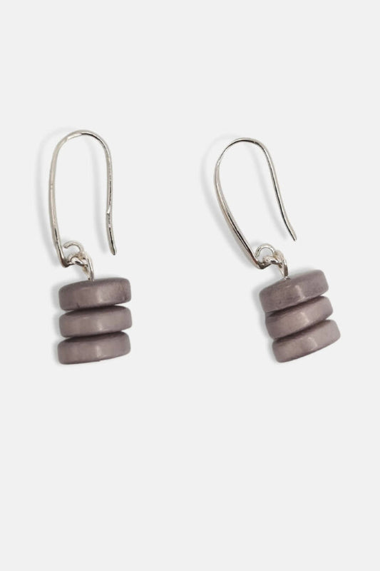 Pretty Pink Jewellery Manaus Earrings Grey