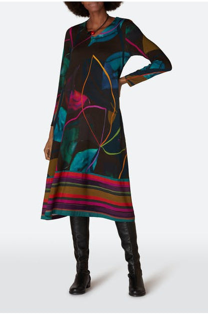 Sahara Abstract Petal Print Dress