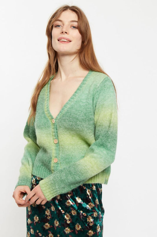 Louche Thao Space Dye Cardigan Green