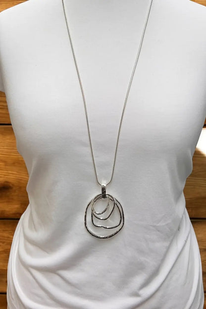 Abstract Circle Pendant Necklace