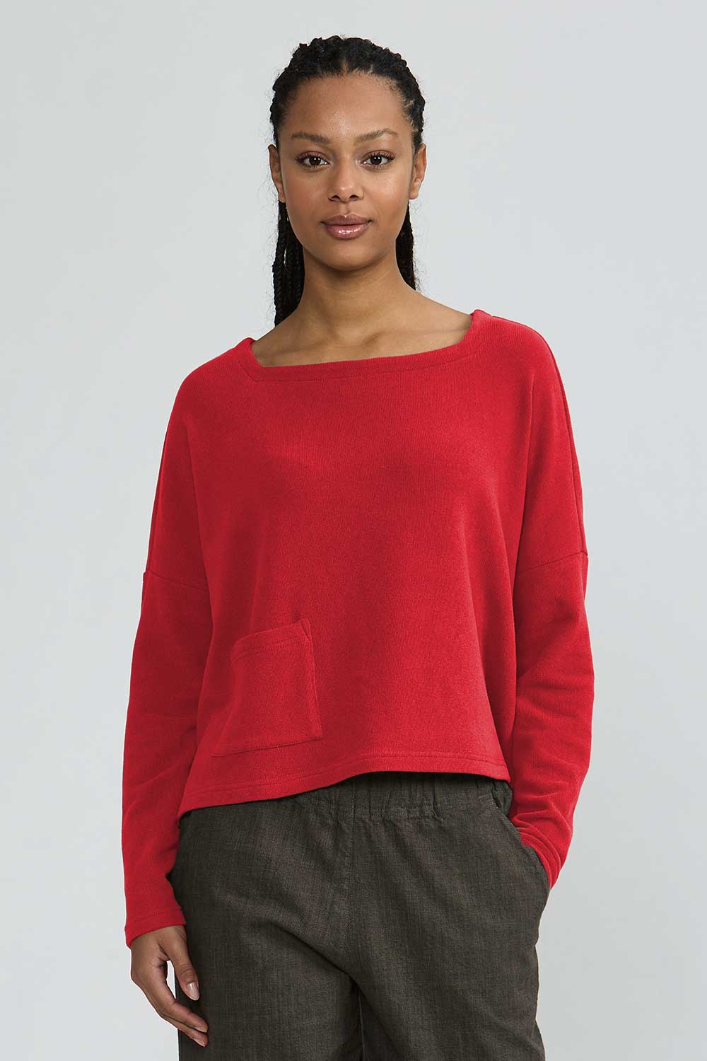 Red pullover fleece deals