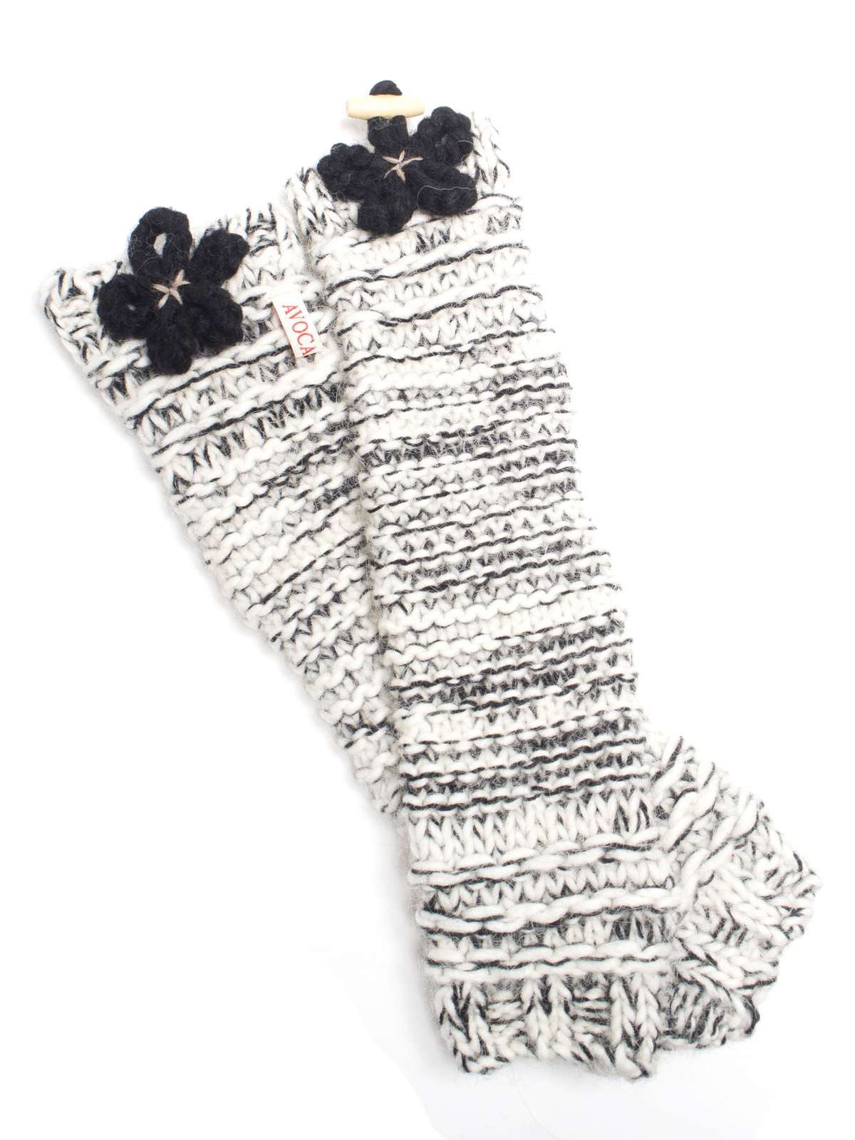 Avoca Avondale Cuff Gloves Black/White AV185 Black One Size