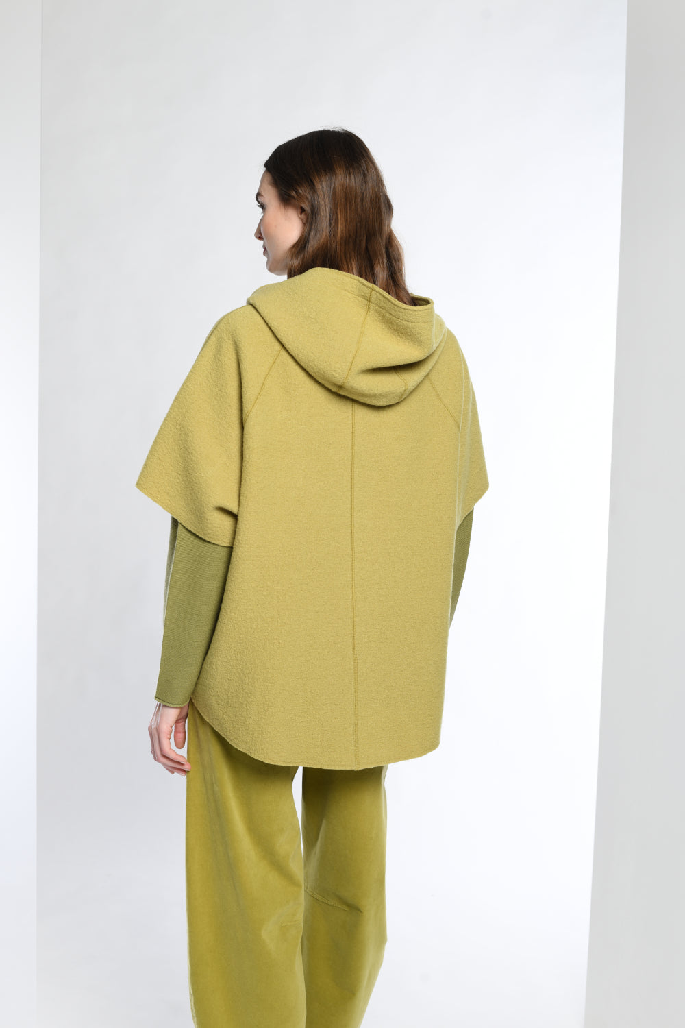 Hooded Boiled Wool Vest