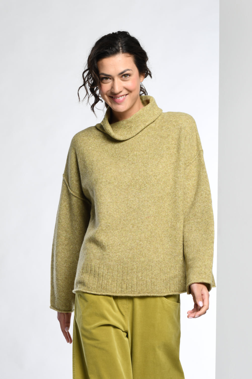 Knitted Boxy Rib Hem Jumper
