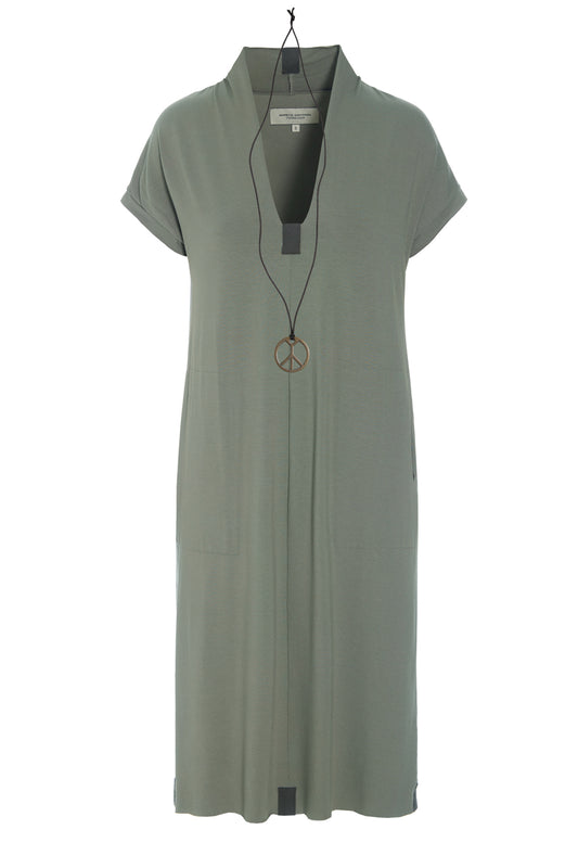 Jersey V-Collar Dress