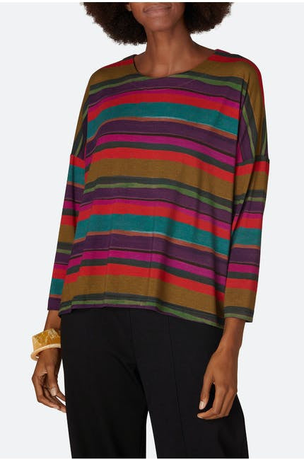 Sahara Vibrant Stripe Print Top