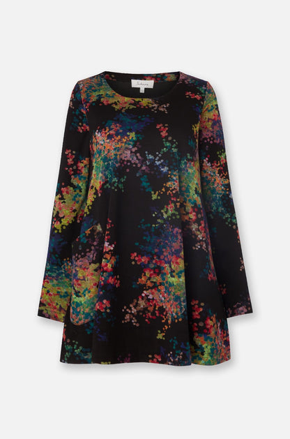 Sahara Colourful Spot Jersey Top Black