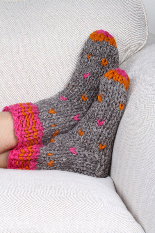 Pachamama Bantry Bay Sofa Socks Pink