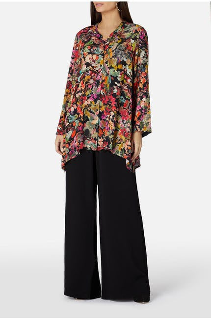 Sahara Painterly Floral Print Shirt Multicoloured
