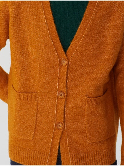 Nice Things Recycled Cardigan Ochre
