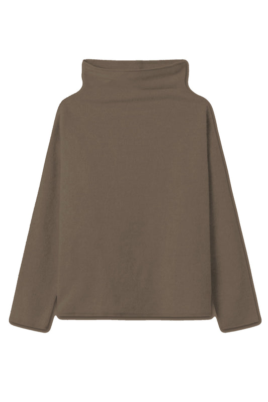 By Basics Reversible Merino Top Earth Melange