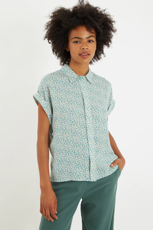Louche Abinaya Dazzler Print Shirt Green Green