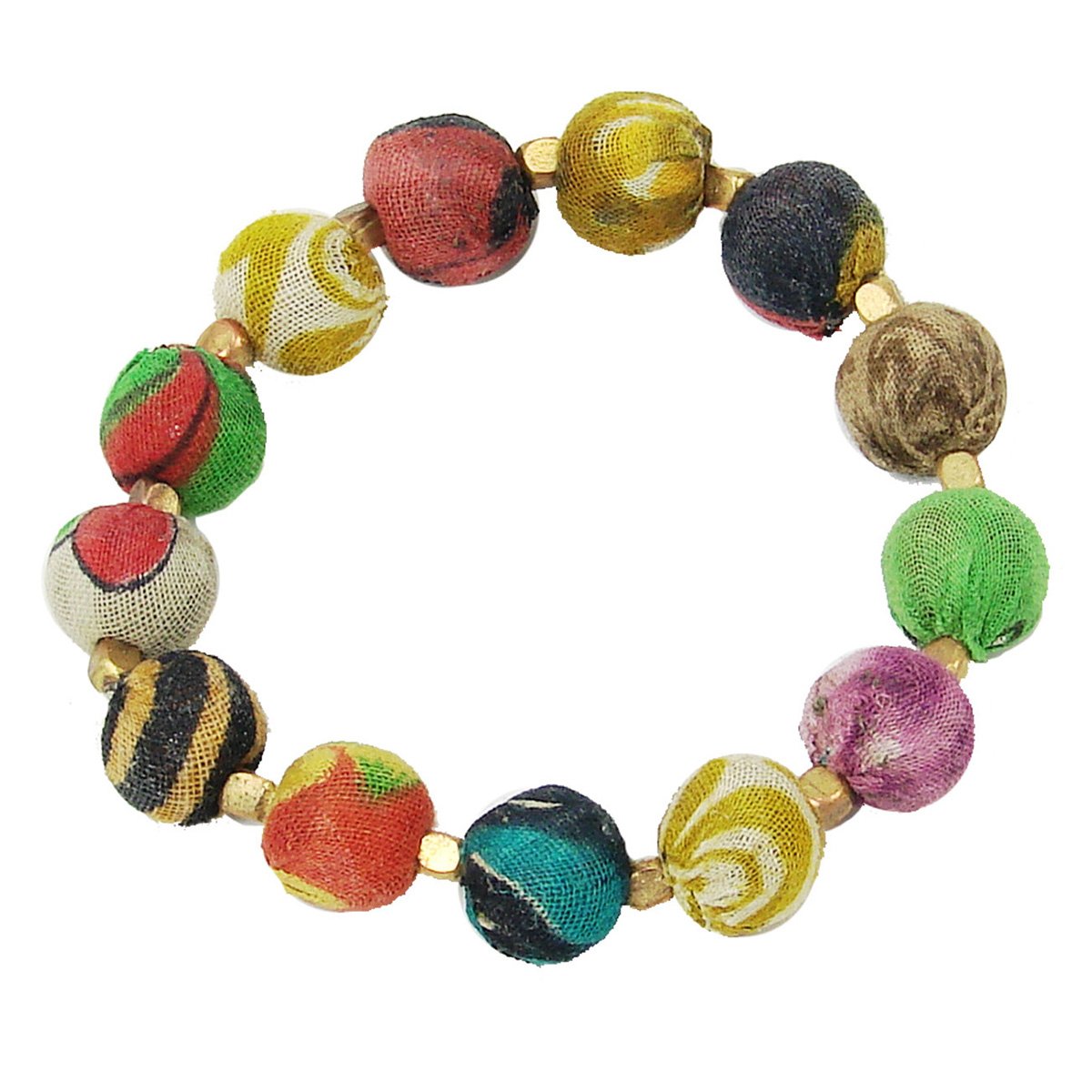Just Trade Kantha Bauble Bracelet Small