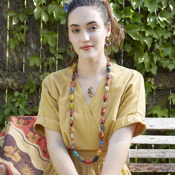 Just Trade Kantha Kaleidascope Necklace