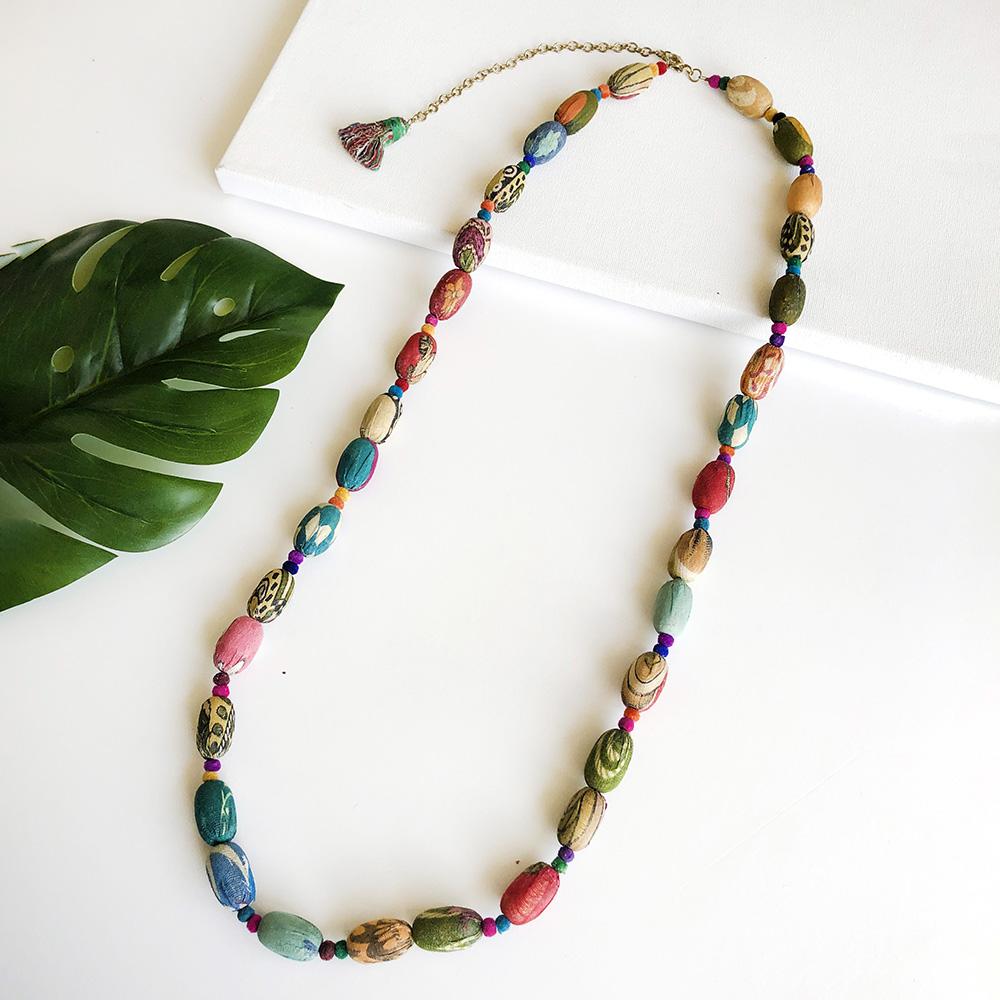 Just Trade Kantha Kaleidascope Necklace