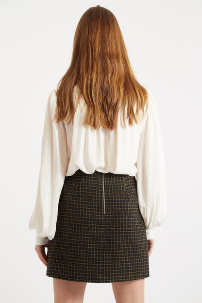 Louche Aubin Warwick Check Mini Skirt Navy Blue