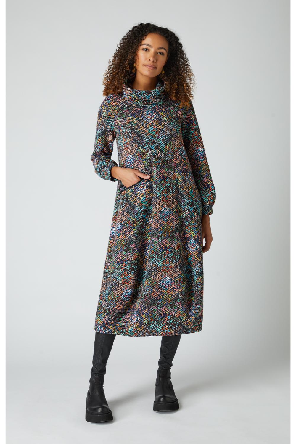 Diamond Jacquard Jersey Bubble Dress Jessie Juniper Diamond Jacquard Jersey Bubble Dress Jessie Juniper