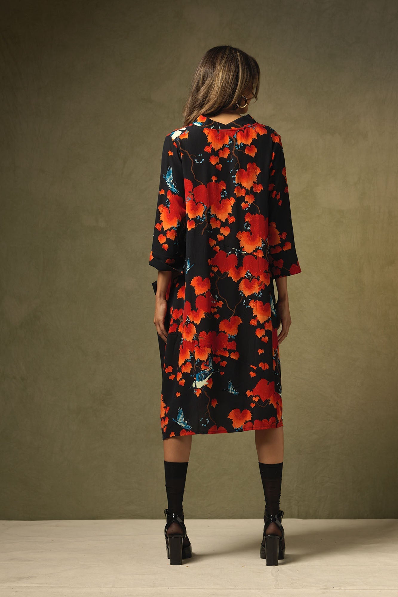 One Hundred Stars Asymetric Dress Acer Black 