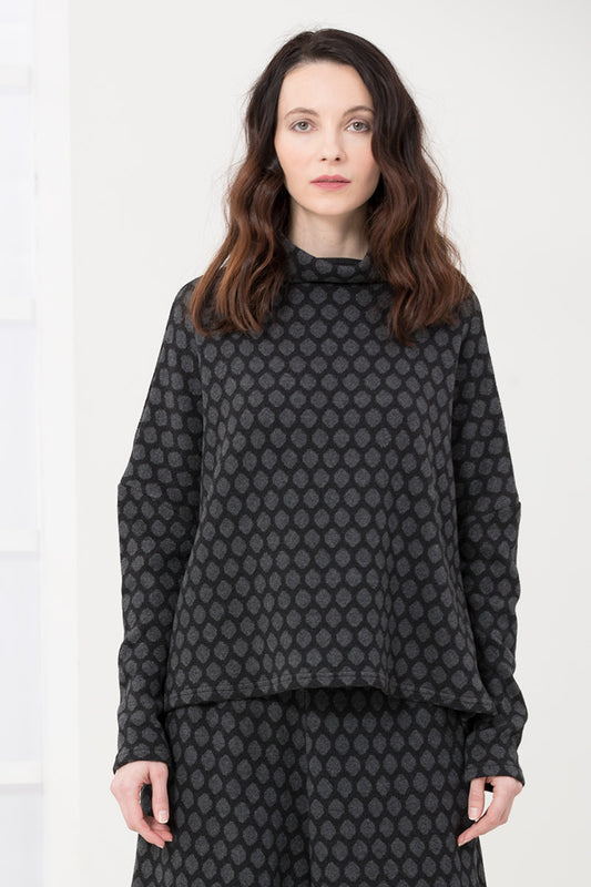 Neirami Maglia Boxy Crater Top Grey