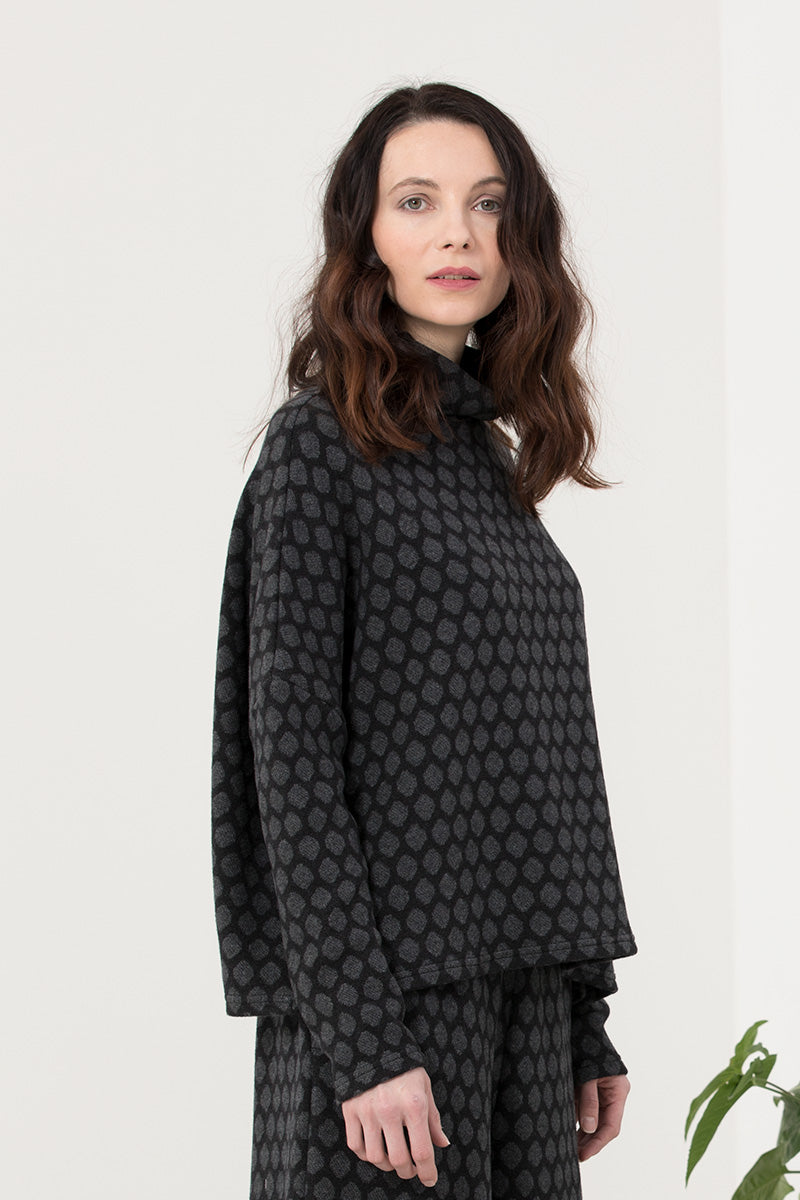 Neirami Maglia Boxy Crater Top Grey