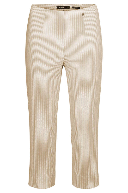 Robell Marie 07 Seersucker Trousers 55cm Beige