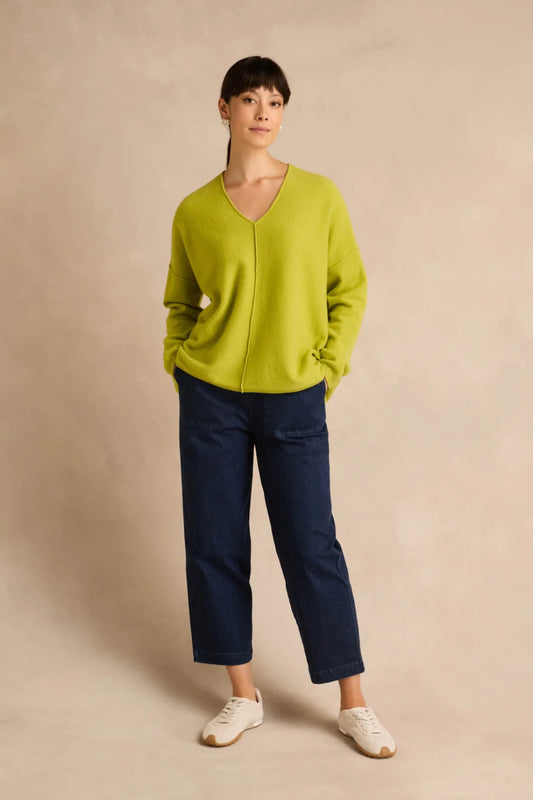 Straight Leg Stretch Denim Trousers