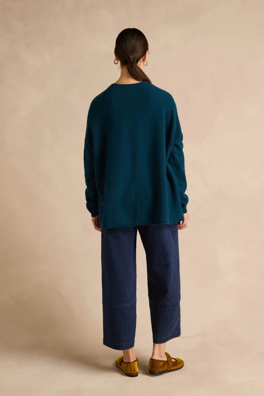 Straight Leg Stretch Denim Trousers