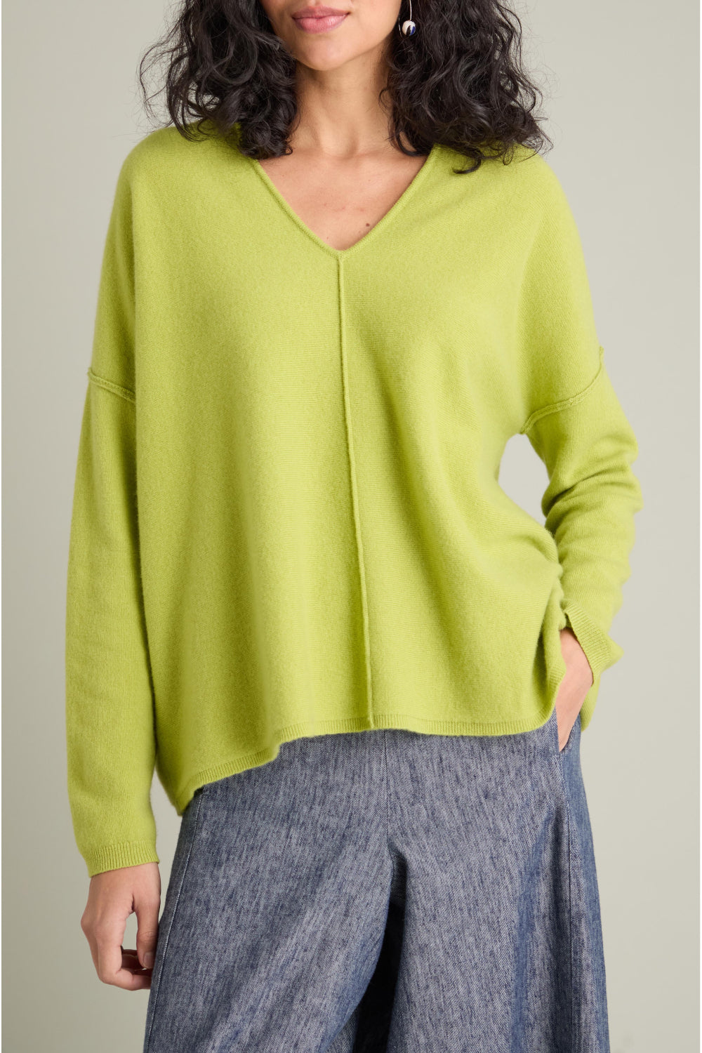 Merino Wool V Neck Jumper