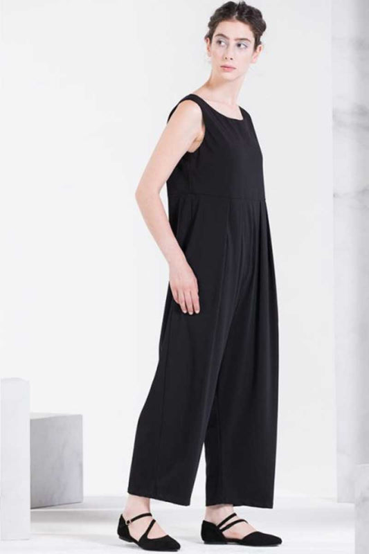 Neirami Pinces Jersey Jumpsuit Onyx