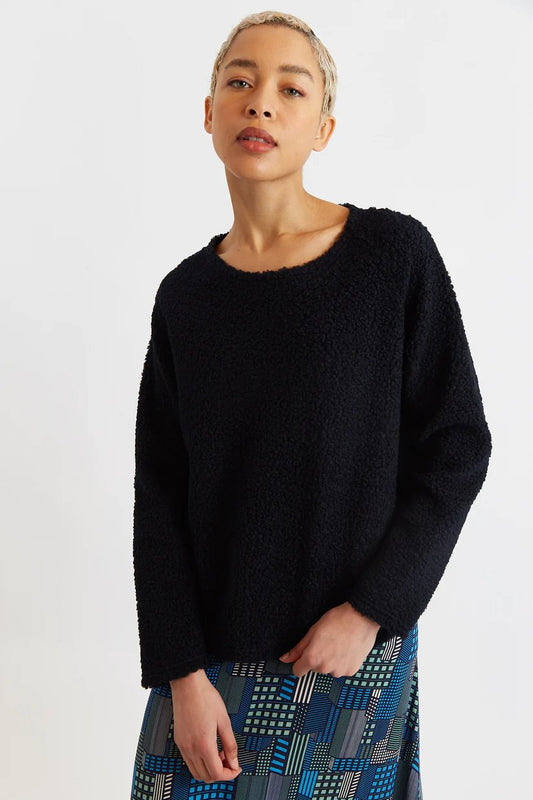 Louche Blanka Borg Sweatshirt Navy Blue